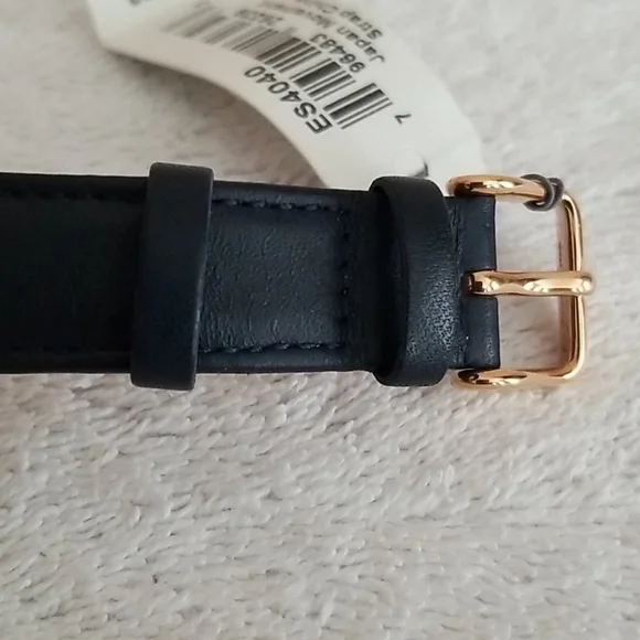 New Fossil Gwynn Chronograph Indigo Leather Watch Watch - Picture 6 of 11